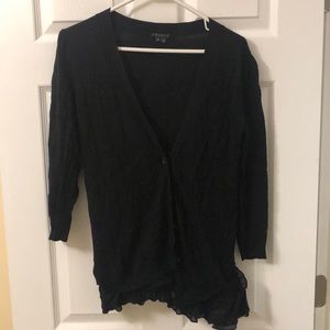 Theory Cardigan with Lace Trim